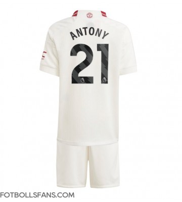 Manchester United Antony #21 Replika Tredje Tröja Barn 2023-24 Kortärmad (+ Korta byxor)